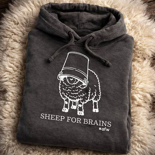 May be an image of text that says 'SHEEP FOR BRAINS #afw #'