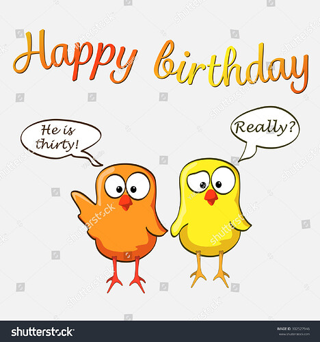 stock-vector-birthday-card-with-two-little-bird-vector-illustration-302527946